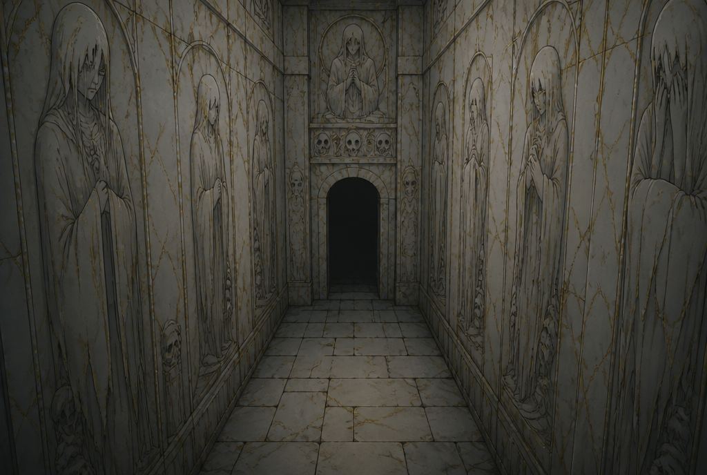 The corridor was short.